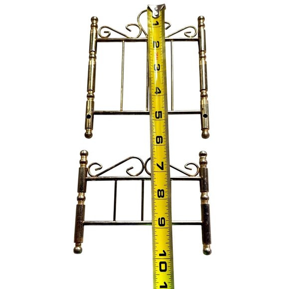 Miniature Bed Frame Base Brass Metal Dollhouse Collectible Furniture Vtg - Picture 8 of 9